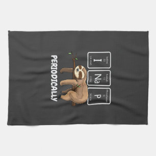 I Nap Periodically Science Sloth Periodic Table El Kitchen Towel