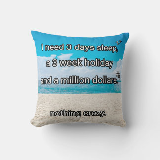 I need a break throw pillow