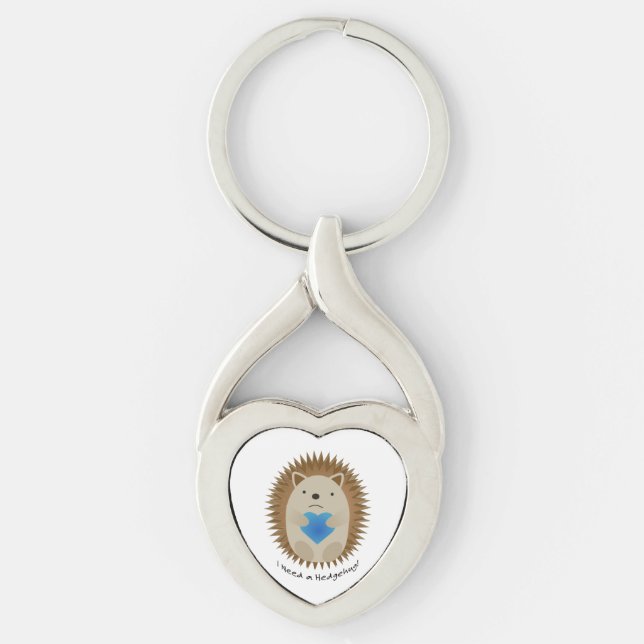 I Need a Hedgehug Hedgehog Keychain (Front)