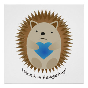 I Need a Hedgehug Hedgehog Poster