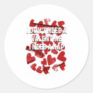 I Need A Nap Anti Valentines Humor Heartbroken Sin Classic Round Sticker