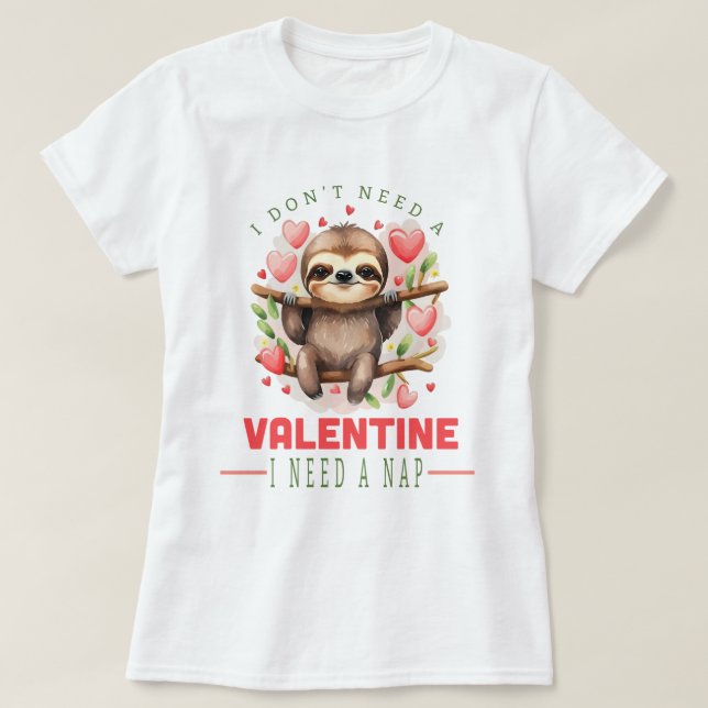 I Need a Nap Valentine Women's T-shirt (Design Front)