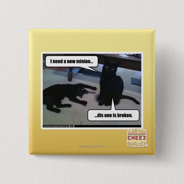 I need a new minion 2 inch square button (Front)