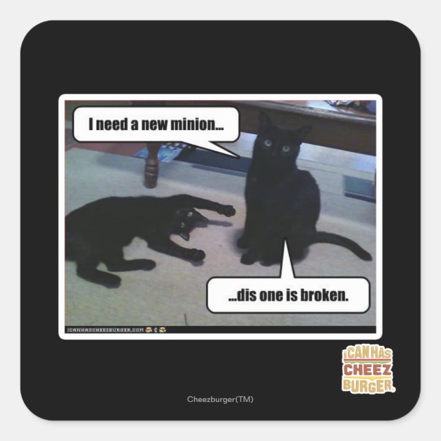 I need a new minion square sticker (Front)