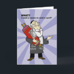 I need a reason? holiday card<br><div class="desc">Send your friends and family Hanukkah greetings with the wise musings of Rabbi Moshe.</div>