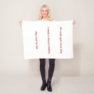I need a shoom bobby fleece blanket