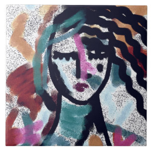 I Need a Vaca Abstract Digital Painting Tile