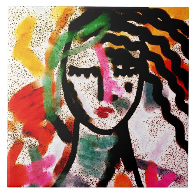 I Need a Vaca Original Abstract Art Tile (Front)