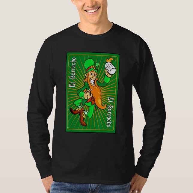 I Need Beer Right Drinking Leprechaun St Patrick's T-Shirt (Front)
