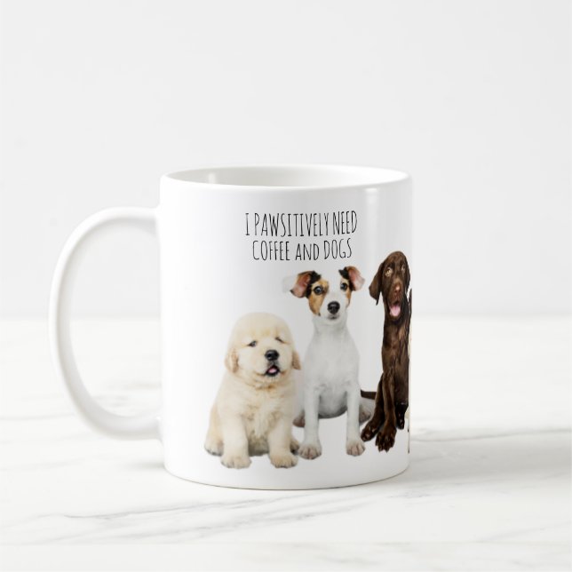 I Need Coffee and Dogs Mug (Left)