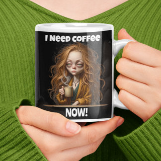 I Need Coffee NOW! Large Coffee Mug