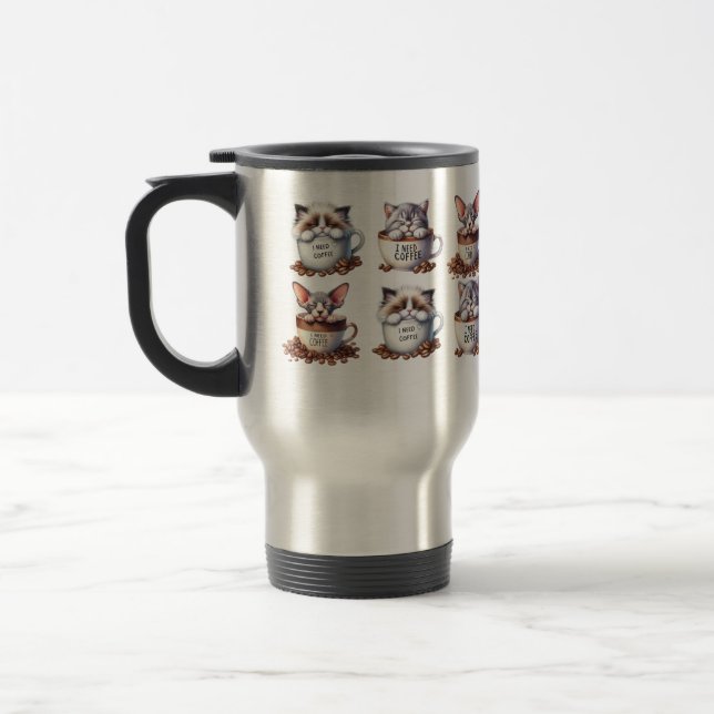 I Need Coffee Travel Mug (Left)