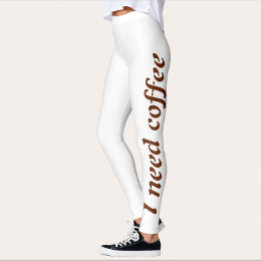 I Need Coffee Workout Leggings for Women