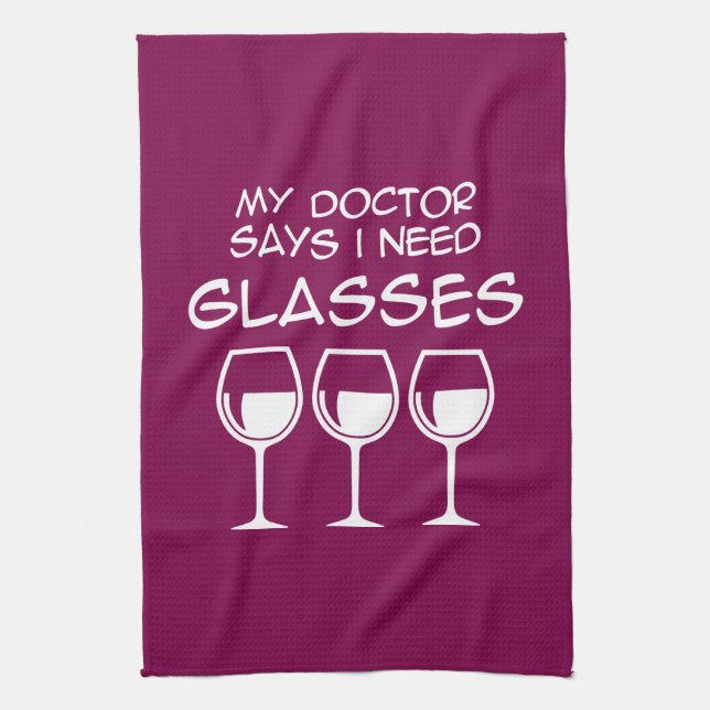 I need glasses kitchen towel (Vertical)