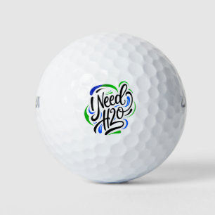 I need H2O script Golf Balls