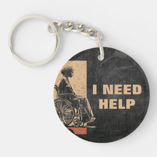 I Need Help Emergency ID Tag – Contact & Medical Keychain