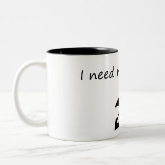 I Need More Space – Funny Astronaut Two-Tone Coffee Mug
