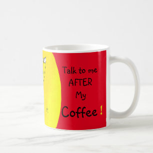 I Need My Coffee, Edgy Whimsical Guy Coffee Mug