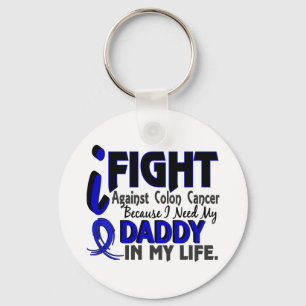I Need My Daddy Colon Cancer Keychain