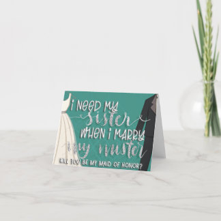 I need my sister-silver -thank you thank you card