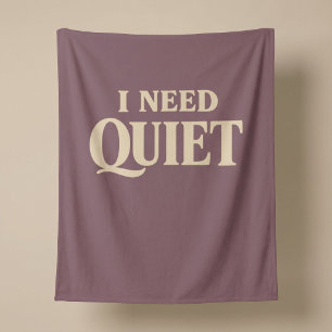 I Need Quiet Relaxing Fleece Blanket