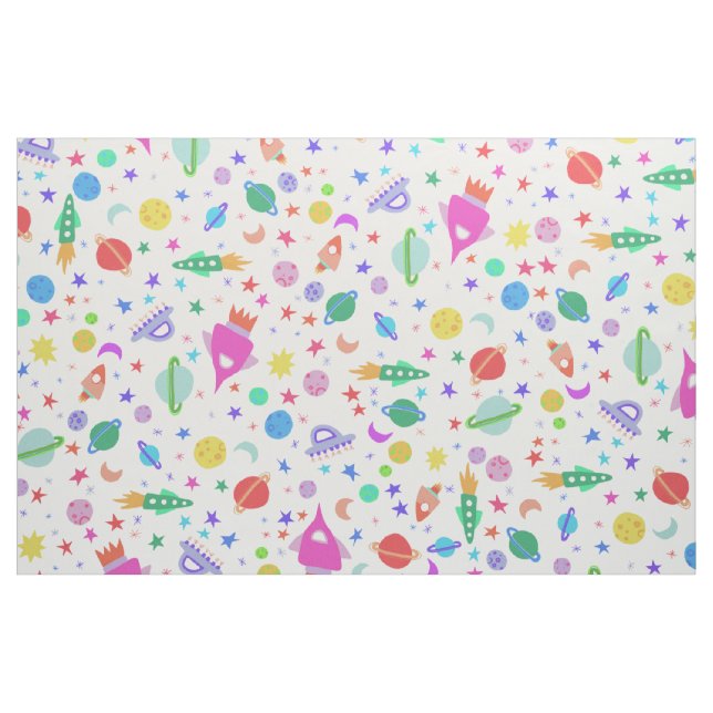 I Need Some Space Universe UFO Pattern Fabric (Yard)