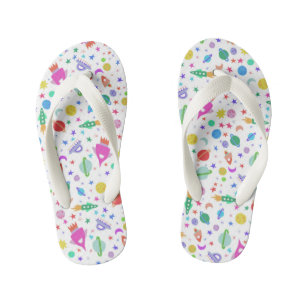 I need some Space Universe UFO PLanets Pattern Kid's Flip Flops
