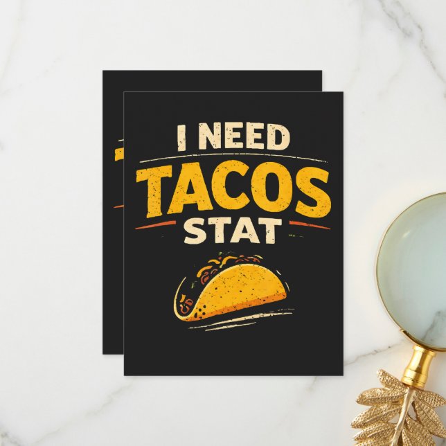 I Need Tacos Stat Thank You Card (Front/Back In Situ)