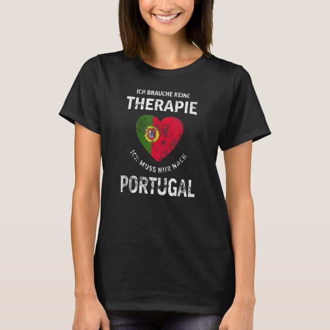 I Need Therapy Portugal Madeira Wave Surfer T-Shirt (Front)