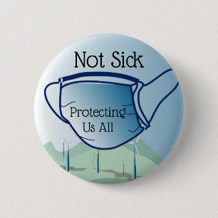 I need to wear this mask 2 inch round button