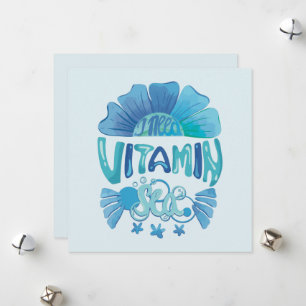 I Need Vitamin Sea: Ocean's Call Holiday Card
