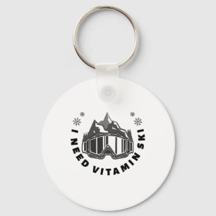 I Need Vitamin Ski  Keychain