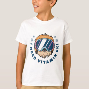 I Need Vitamin Ski - Skiing  T-Shirt