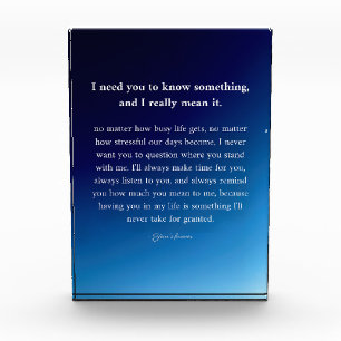 I Need You to Know Something Photo Block
