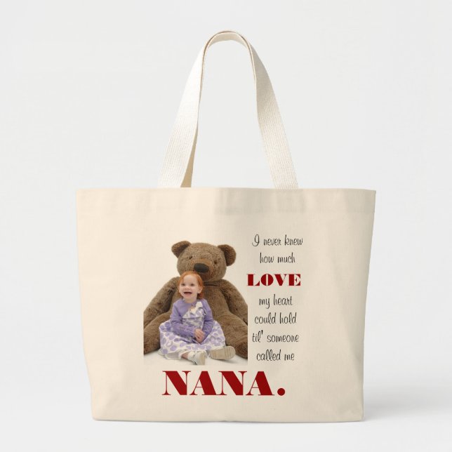 I never knew... large tote bag (Front)