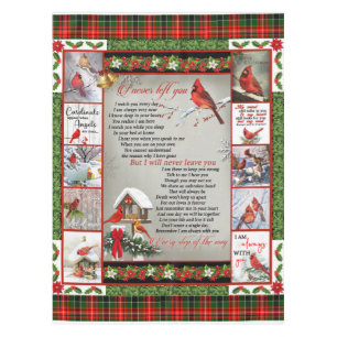 I Never Left You, Christmas Cardinal Quilt Blanket Tablecloth