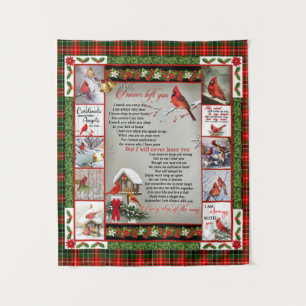 I Never Left You, Christmas Cardinal Quilt Tapestry