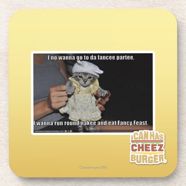 I no wanna go to da fancee partee coaster (Front)