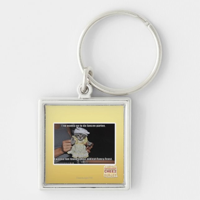 I no wanna go to da fancee partee keychain (Front)