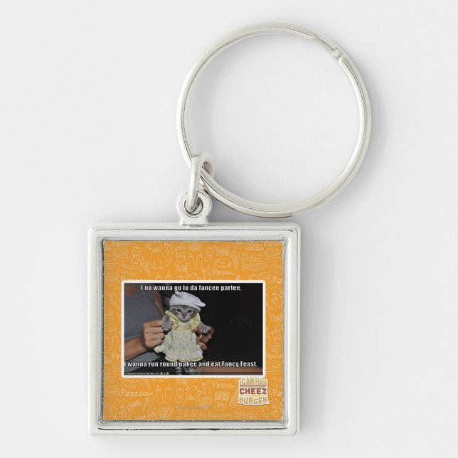 I no wanna go to da fancee partee keychain (Front)