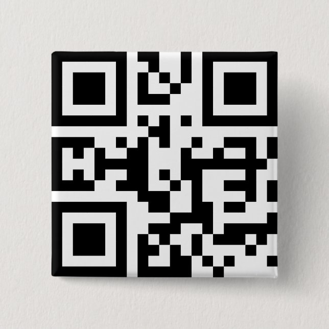 I❤NY -- QR Code 2 Inch Square Button (Front)