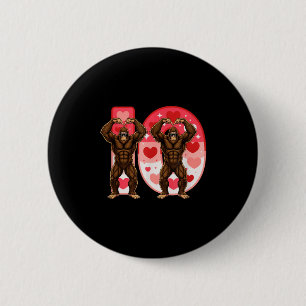 I-o Couples Matching Funny Bigfoot In Midwestern V 2 Inch Round Button