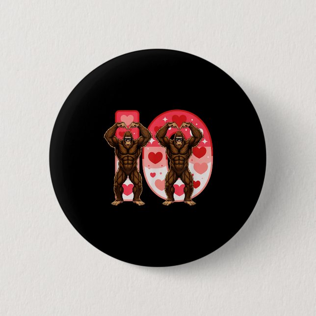 I-o Couples Matching Funny Bigfoot In Midwestern V 2 Inch Round Button (Front)