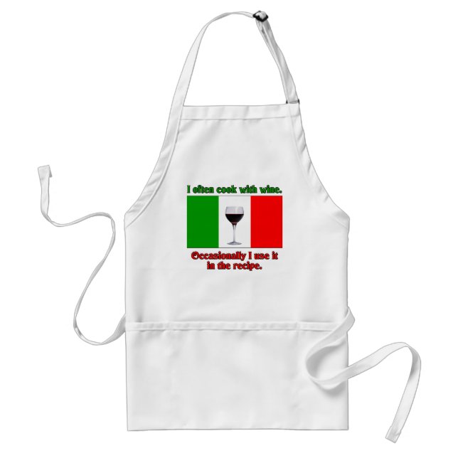 I Often Cook With Wine Standard Apron (Front)