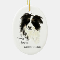 I only know what I herd Border Collie Dog Quote