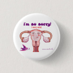 I ovary acted 1 inch round button