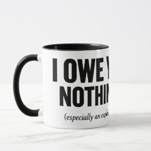 I Owe You Nothing Especially An Explanation BolMug Mug