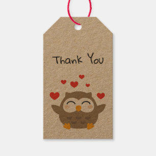 I Owl You Illustration Gift Tags
