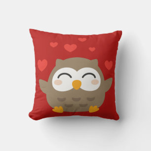 I Owl You Illustration Throw Pillow
