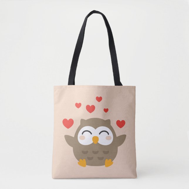 I Owl You Illustration Tote Bag (Front)